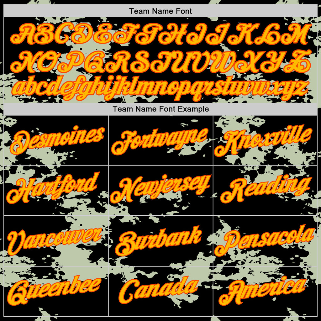 Custom Stitched Black Gold-Orange 3D Pattern Design Camo Sportswear Pullover Sweatshirt Hoodie