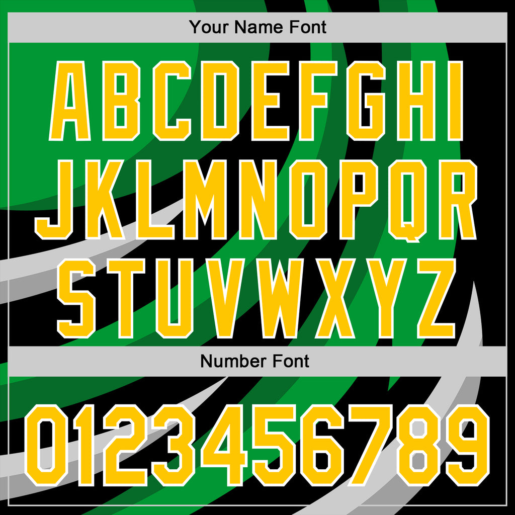 Custom Stitched Black Yellow Green-White 3D Pattern Design Sportswear Pullover Sweatshirt Hoodie