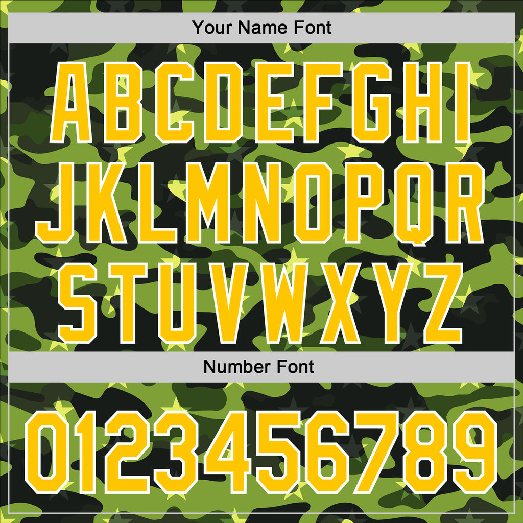 Custom Stitched Black Yellow-White 3D Pattern Design Camo Military Sportswear Pullover Sweatshirt Hoodie