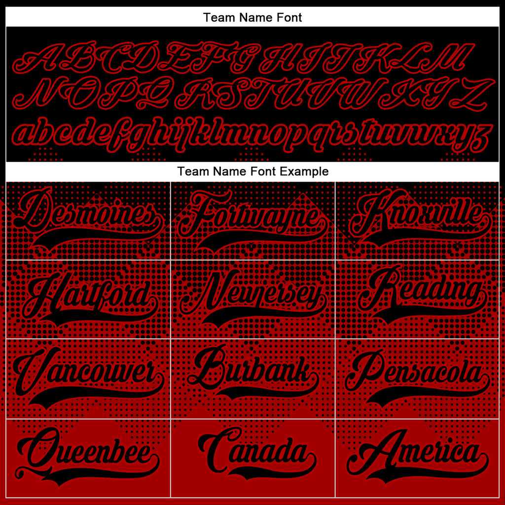 Custom Black Red 3D Pattern Gradient Square Shapes Hockey Lace Neck Jersey