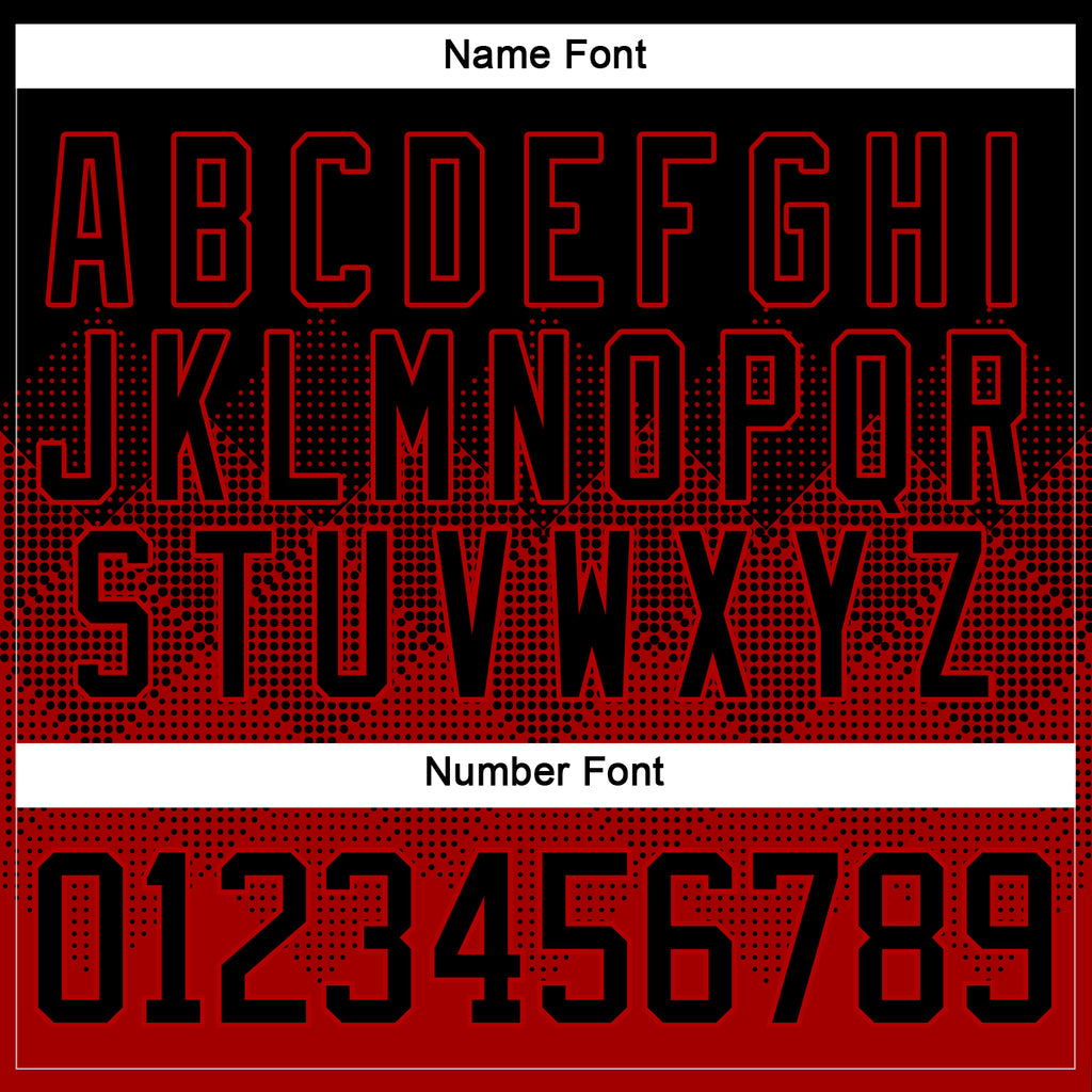 Custom Black Red 3D Pattern Gradient Square Shapes Hockey Lace Neck Jersey