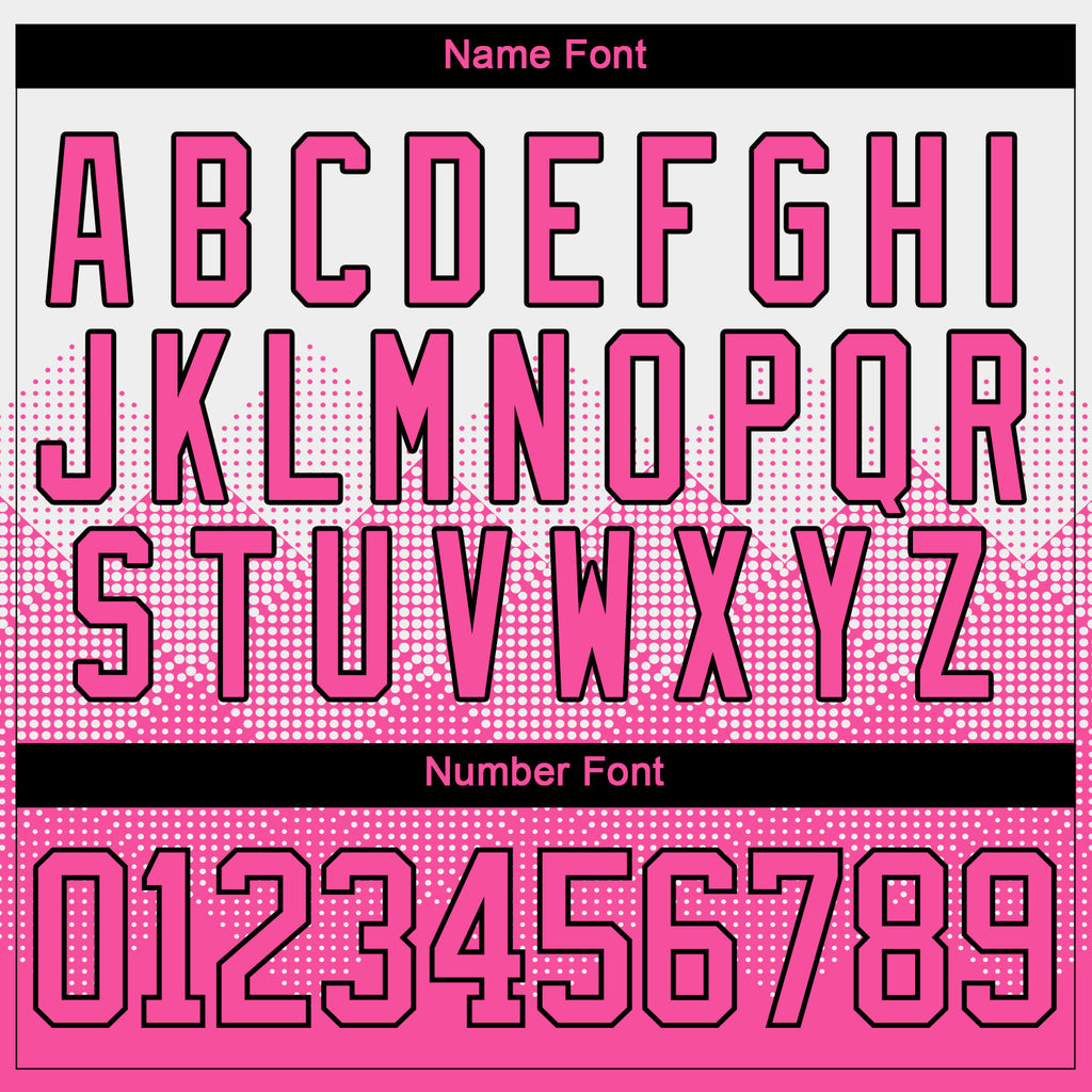 Custom Black Pink-Black 3D Pattern Gradient Square Shapes Hockey Lace Neck Jersey