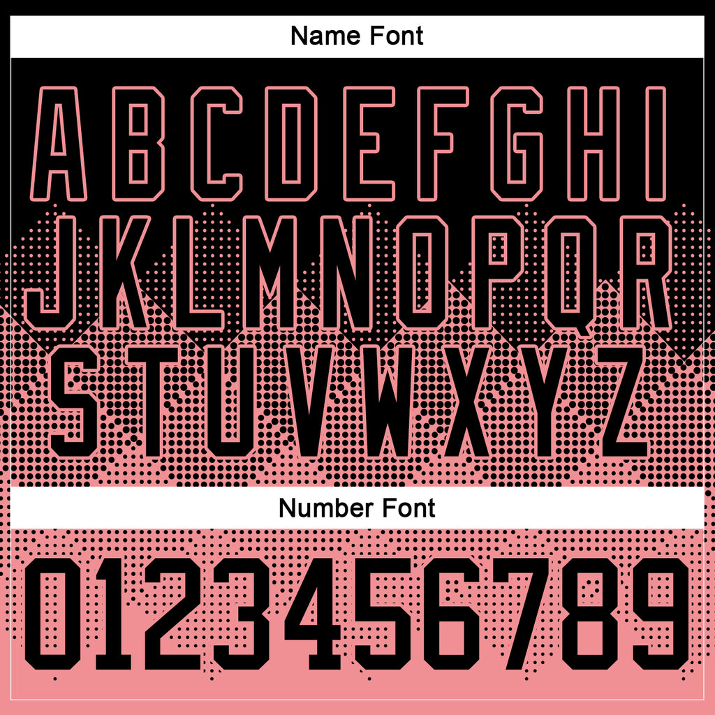 Custom Black Medium Pink-White 3D Pattern Gradient Square Shapes Hockey Lace Neck Jersey