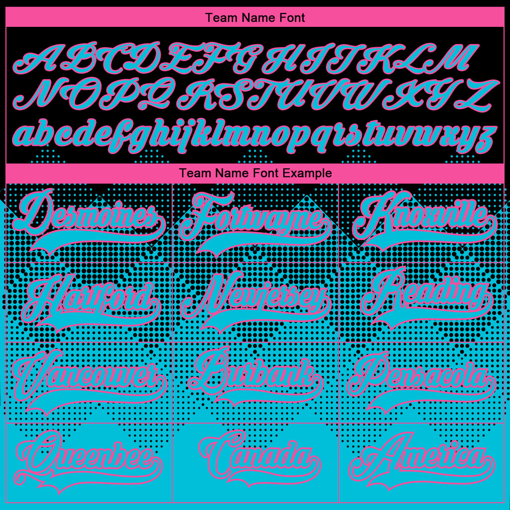 Custom Black Lakes Blue-Pink 3D Pattern Gradient Square Shapes Hockey Lace Neck Jersey