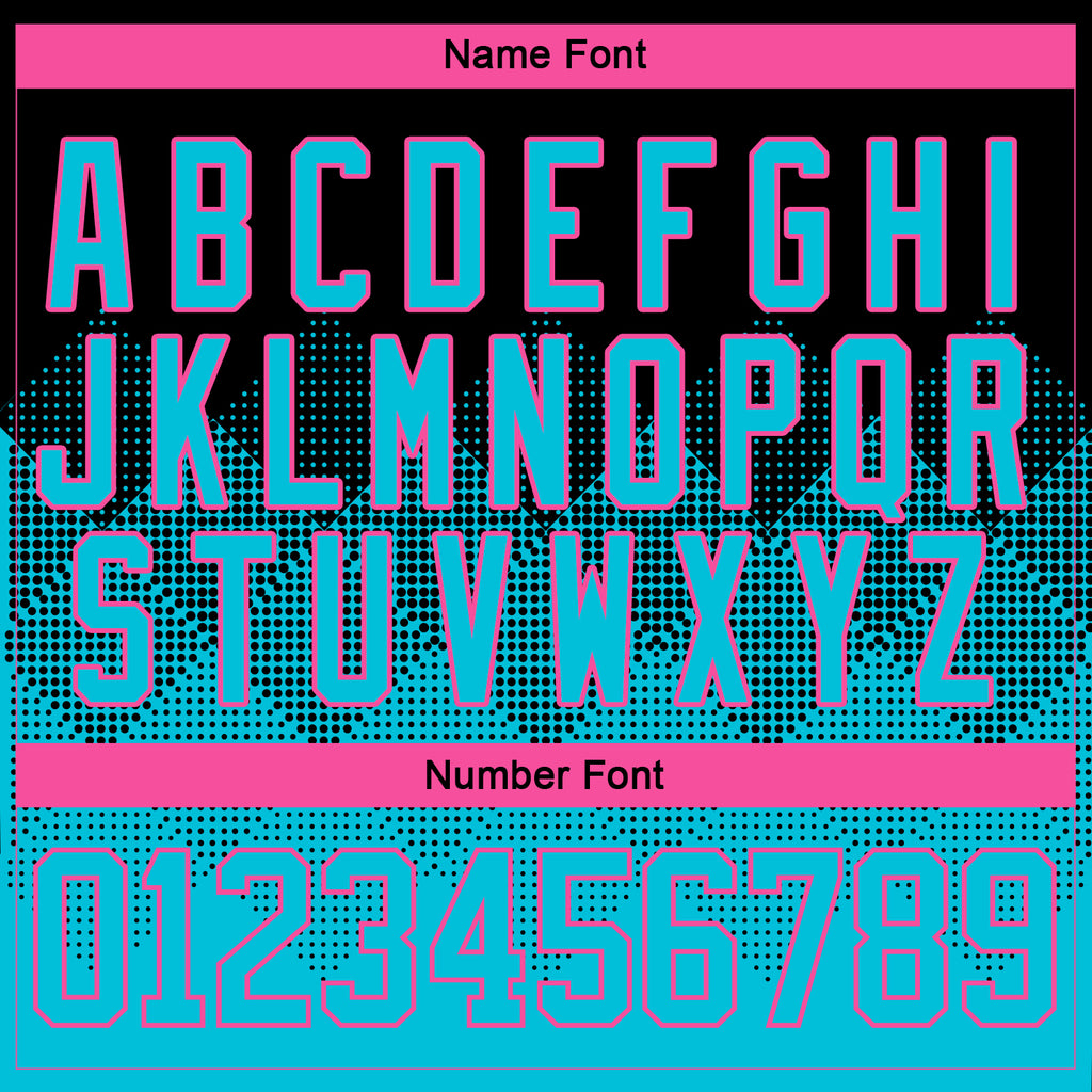 Custom Black Lakes Blue-Pink 3D Pattern Gradient Square Shapes Hockey Lace Neck Jersey