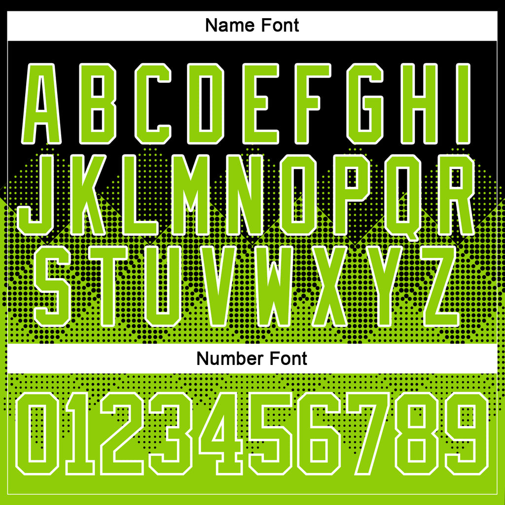 Custom Black Neon Green-White 3D Pattern Gradient Square Shapes Hockey Lace Neck Jersey