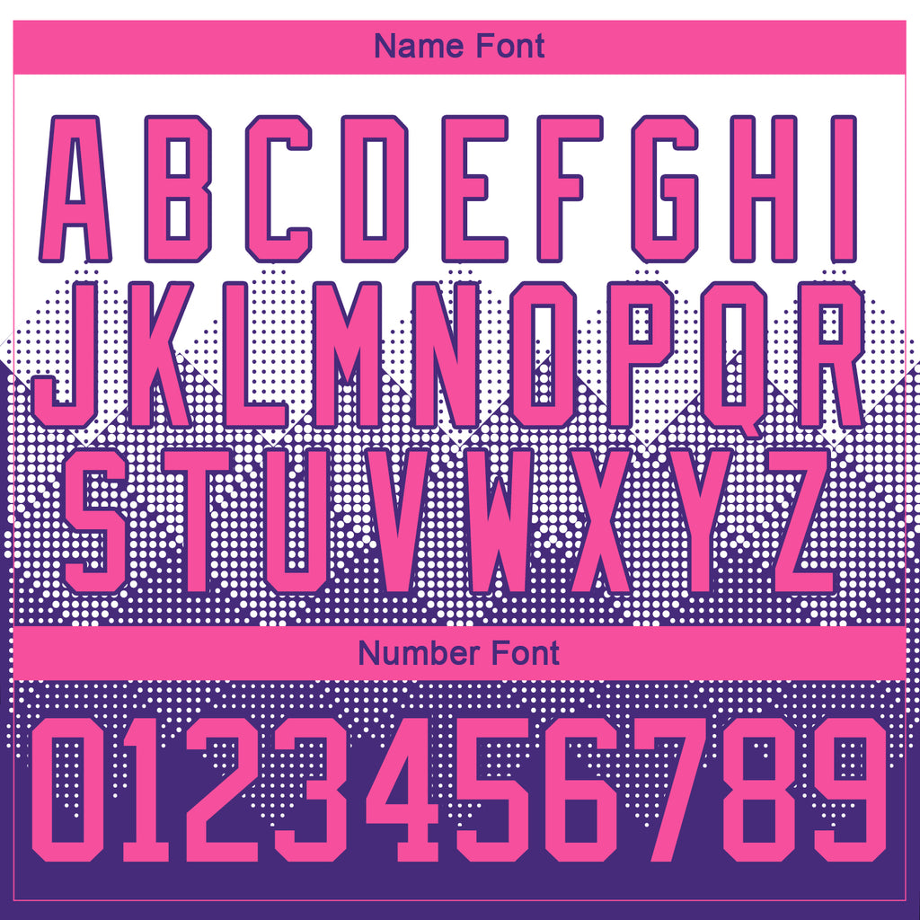 Custom White Pink-Purple 3D Pattern Gradient Square Shapes Hockey Lace Neck Jersey