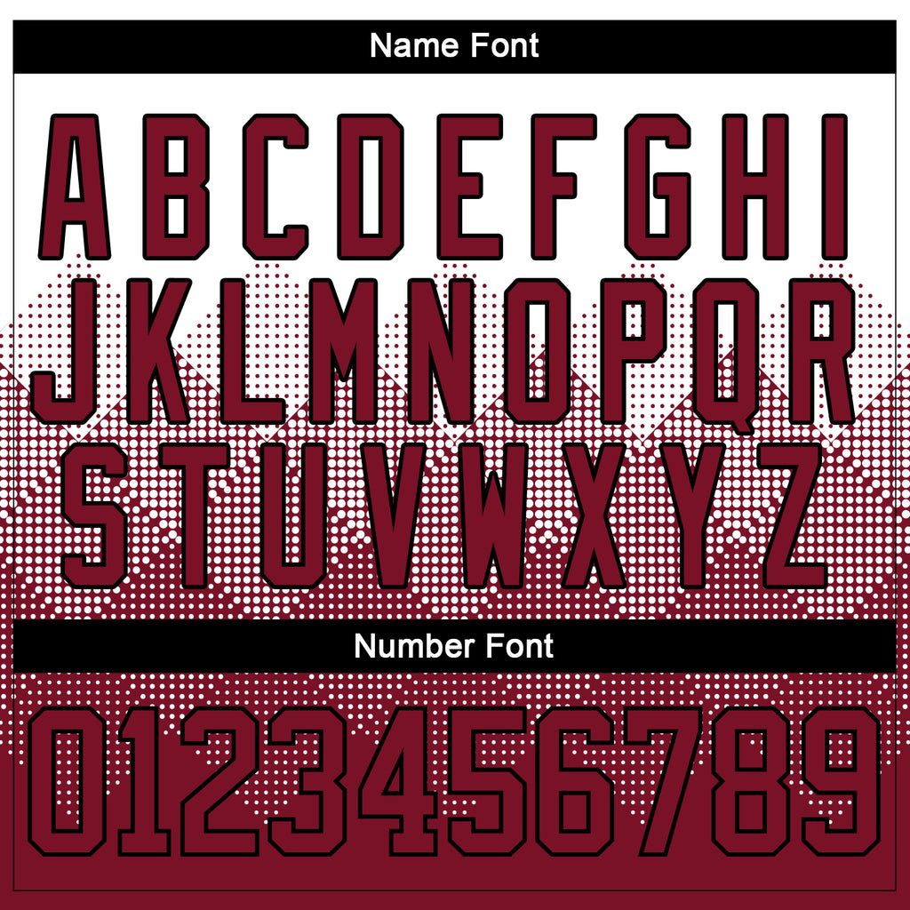 Custom White Crimson-Black 3D Pattern Gradient Square Shapes Hockey Lace Neck Jersey