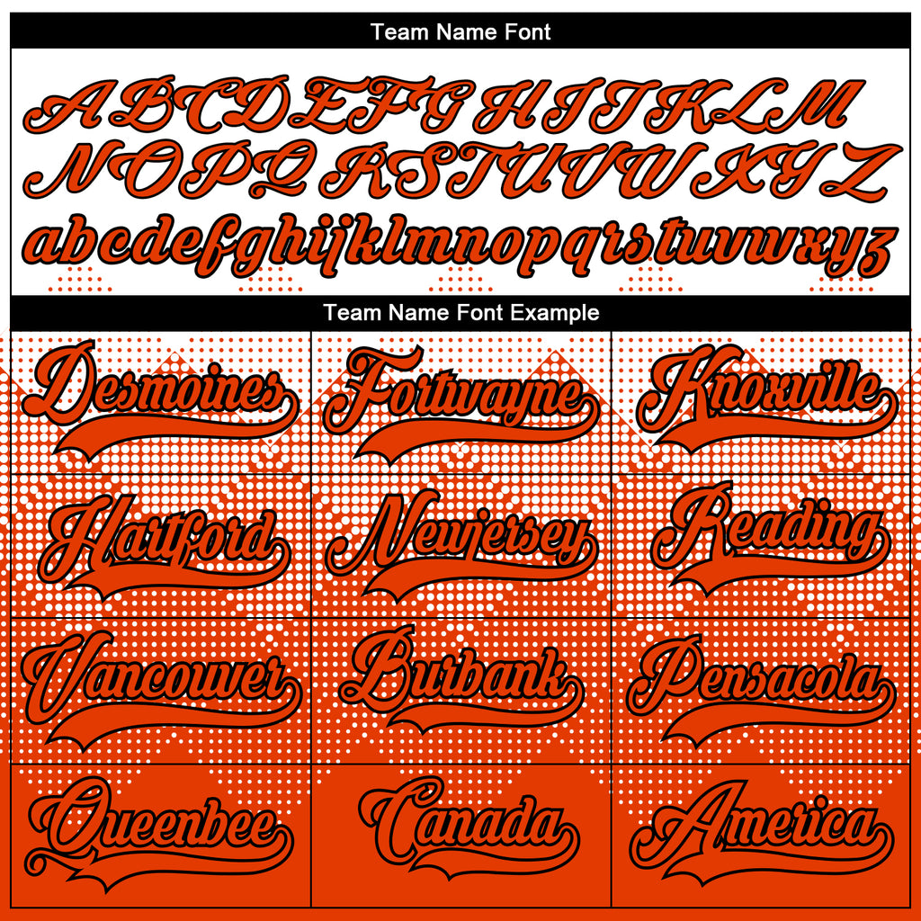 Custom White Orange-Black 3D Pattern Gradient Square Shapes Hockey Lace Neck Jersey