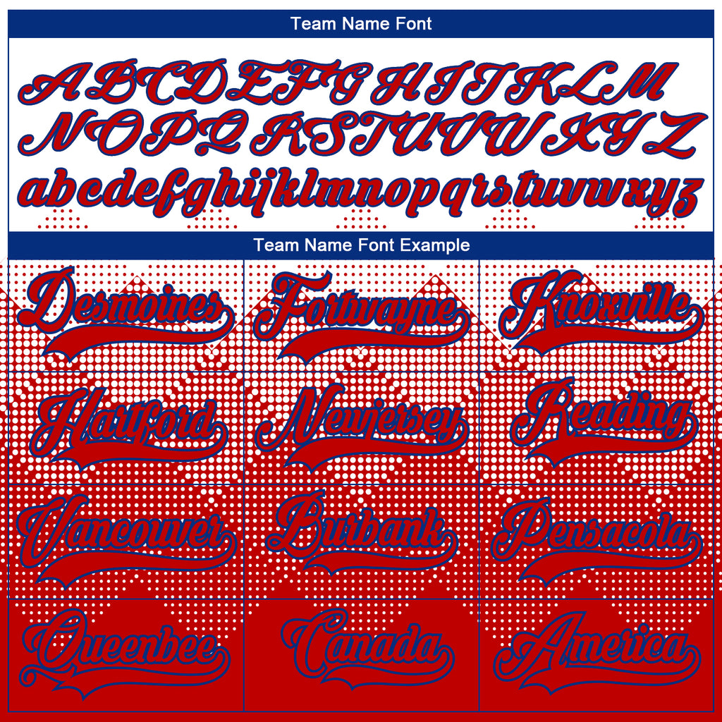 Custom White Red-Royal 3D Pattern Gradient Square Shapes Hockey Lace Neck Jersey