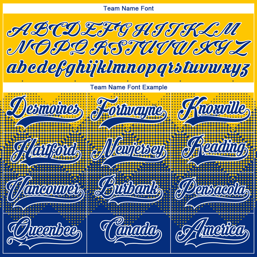 Custom Yellow Royal-White 3D Pattern Gradient Square Shapes Hockey Lace Neck Jersey