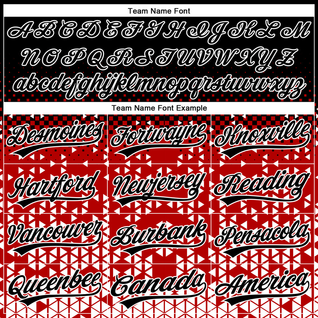 Custom Stitched Red Black-White 3D Pattern Design Geometrico Graph Sports Pullover Sweatshirt Hoodie