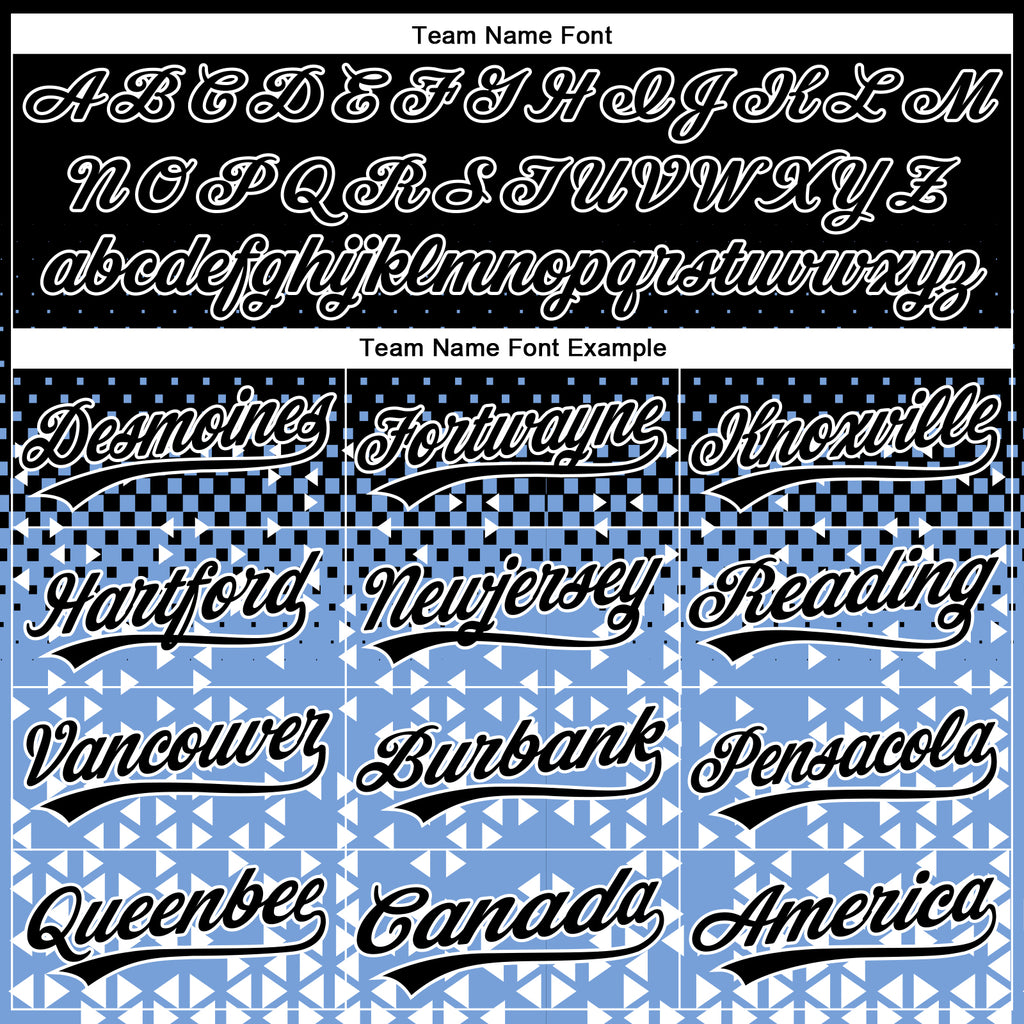 Custom Stitched Light Blue Black-White 3D Pattern Design Geometrico Graph Sports Pullover Sweatshirt Hoodie