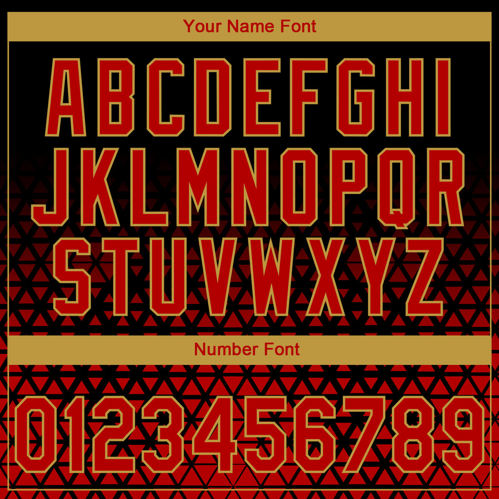 Custom Stitched Black Red-Old Gold 3D Pattern Design Geometrico Graph Sports Pullover Sweatshirt Hoodie