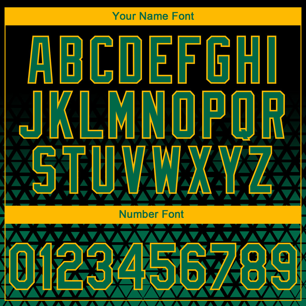 Custom Stitched Black Kelly Green-Gold 3D Pattern Design Geometrico Graph Sports Pullover Sweatshirt Hoodie