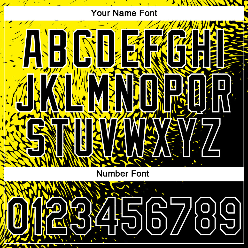 Custom Stitched Light Yellow Black-White 3D Pattern Design Abstract Shape Sports Pullover Sweatshirt Hoodie