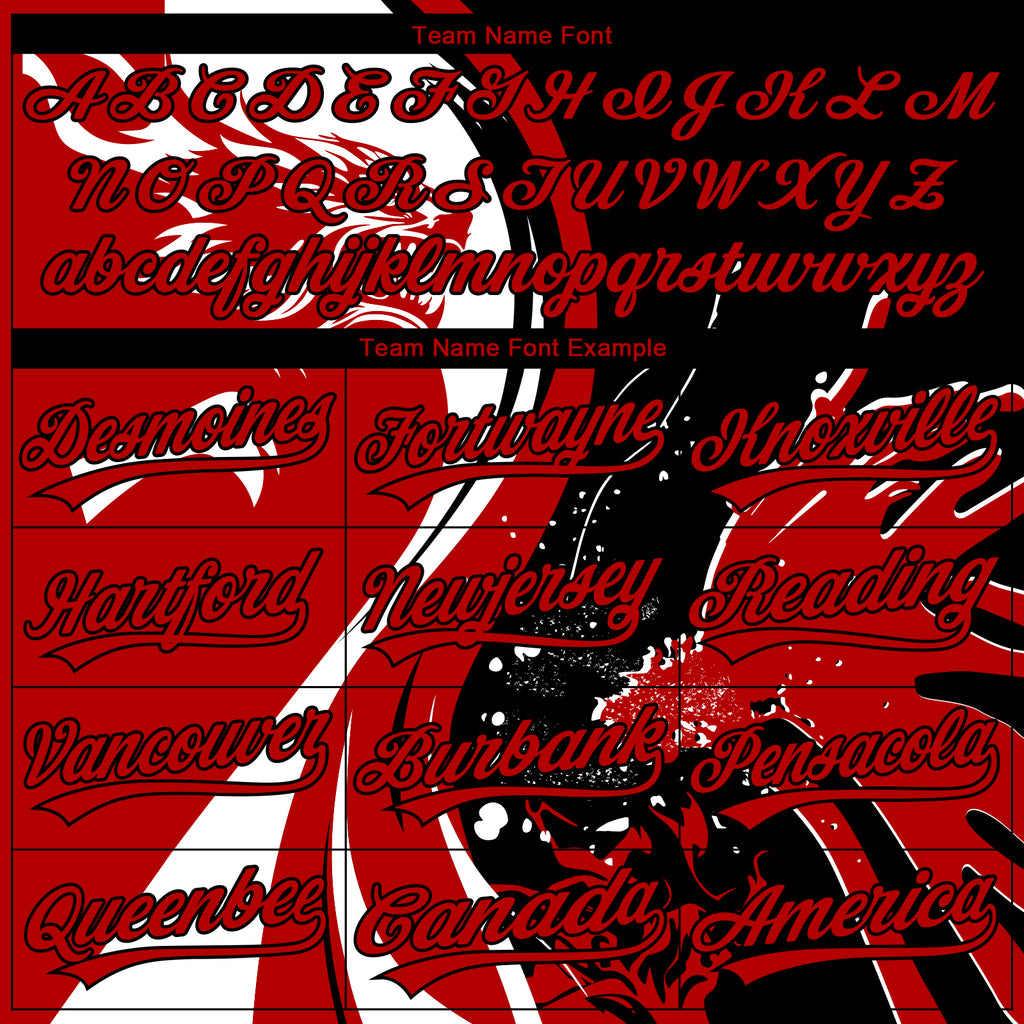 Custom Stitched White Red-Black 3D Pattern Design Wolf Sports Pullover Sweatshirt Hoodie