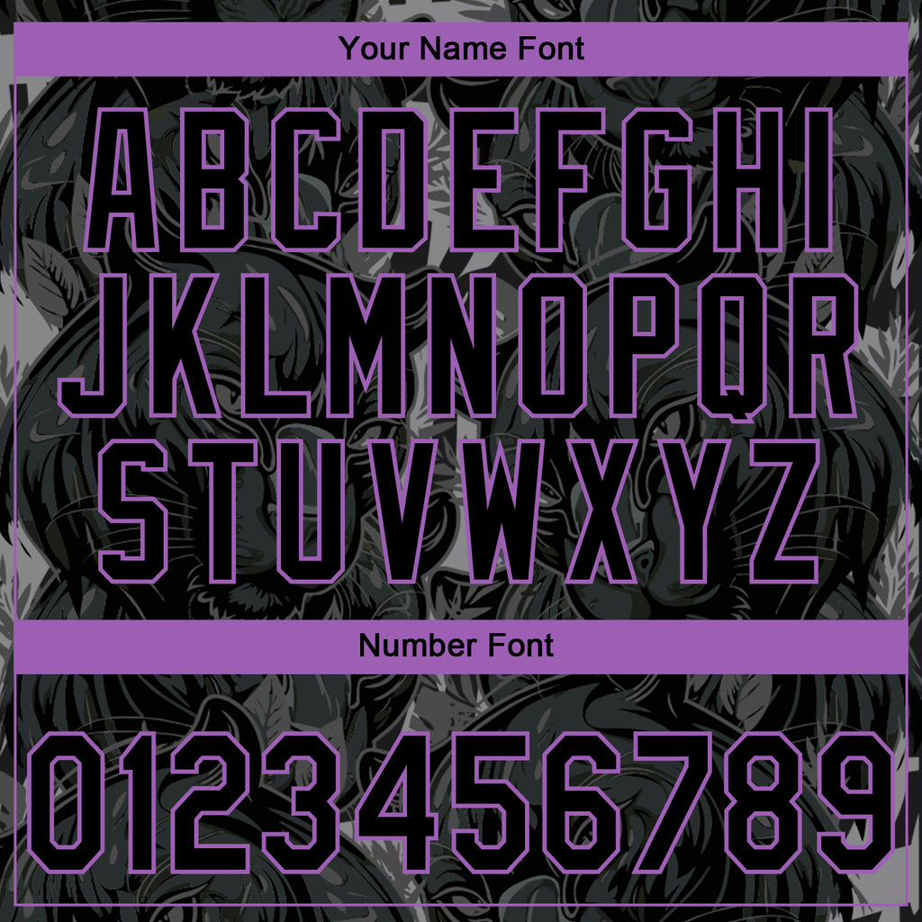 Custom Stitched Black Black-Medium Purple 3D Pattern Design Leopardo Sports Pullover Sweatshirt Hoodie