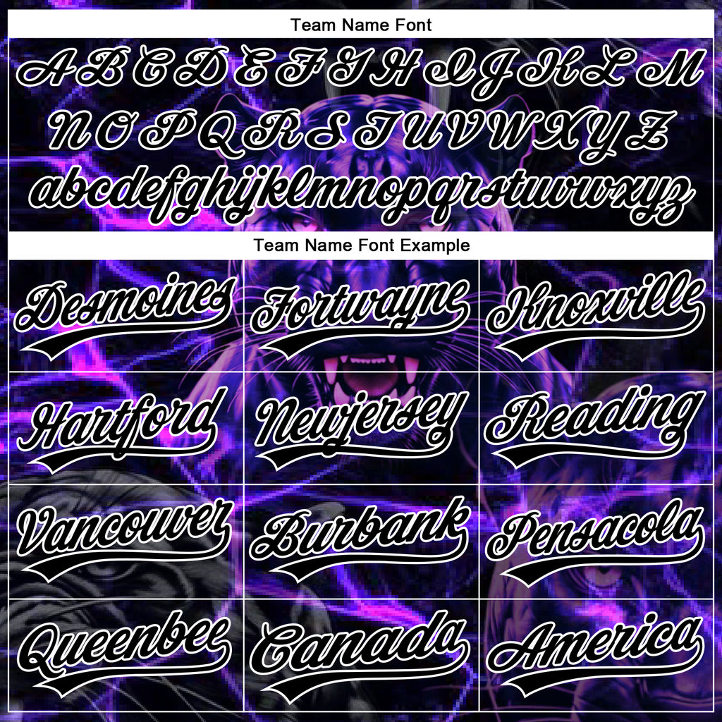 Custom Stitched Purple Black-White 3D Pattern Design Leopardo Sports Pullover Sweatshirt Hoodie