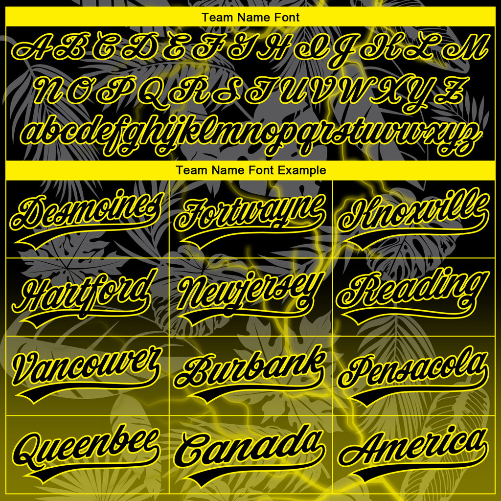 Custom Stitched Black Black-Light Yellow 3D Pattern Design Leopardo Sports Pullover Sweatshirt Hoodie