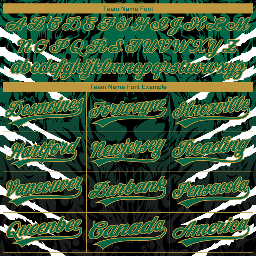 Custom Stitched Black Kelly Green-Old Gold 3D Pattern Design Leopardo Sports Pullover Sweatshirt Hoodie