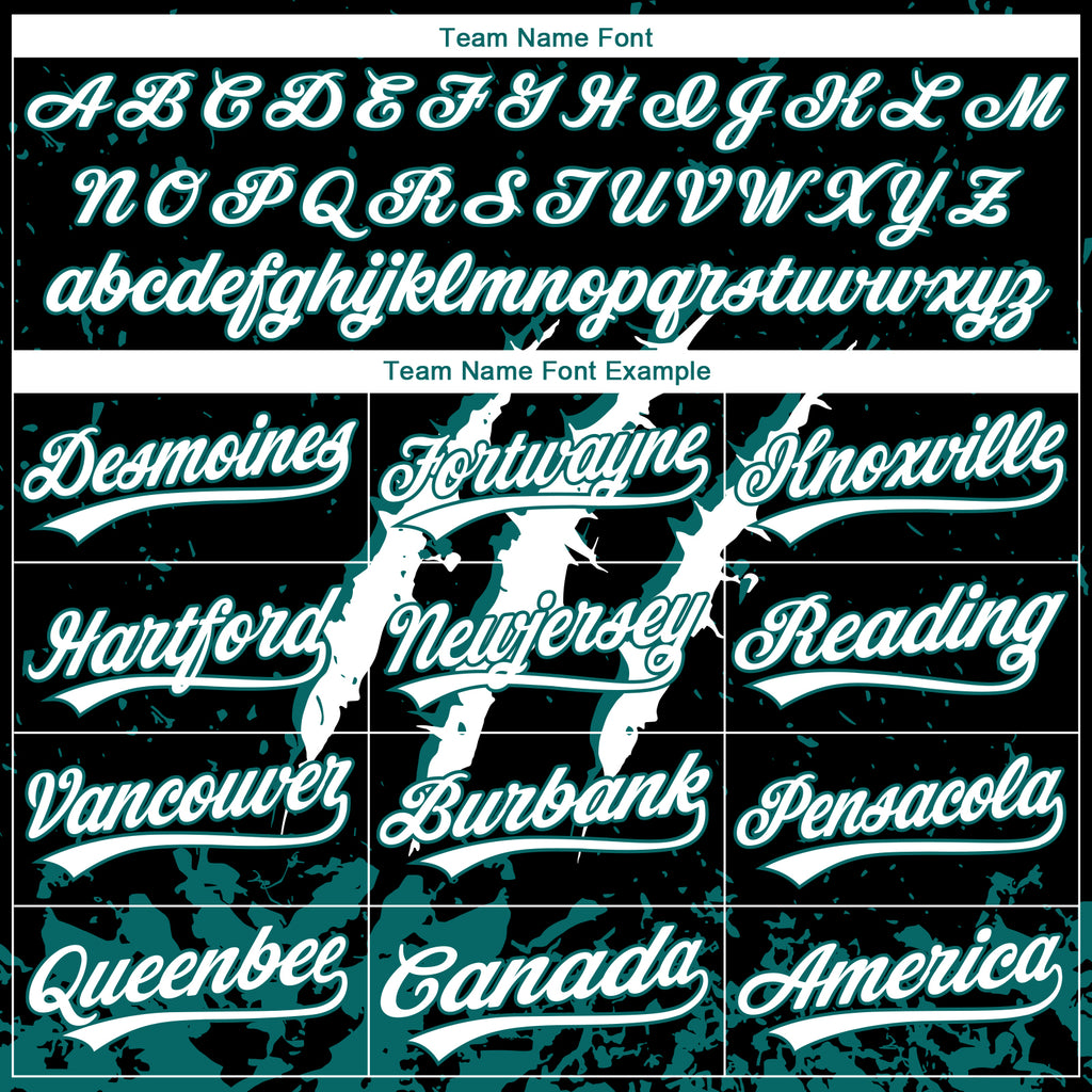 Custom Stitched Black White-Teal 3D Pattern Design Leopardo Scratch Sports Pullover Sweatshirt Hoodie