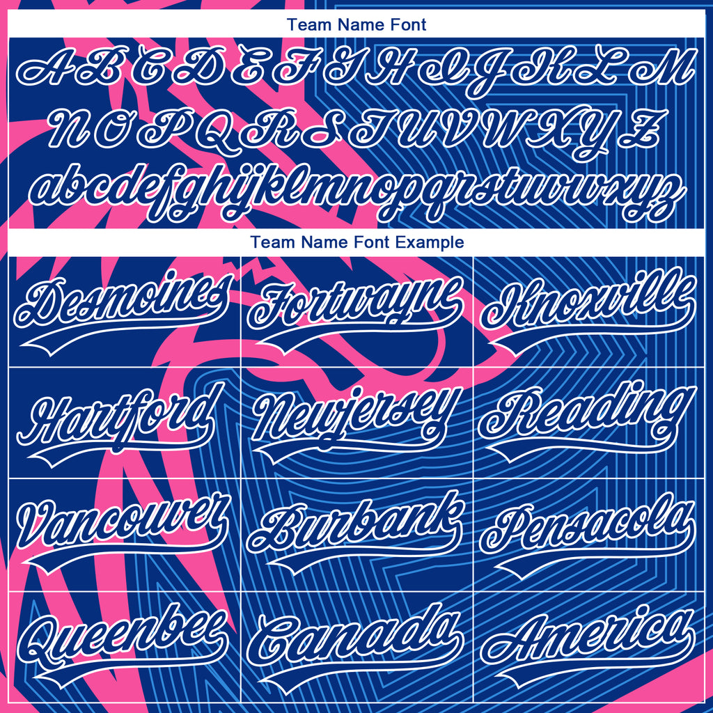 Custom Stitched Pink Royal-White 3D Pattern Design Wolf Sports Pullover Sweatshirt Hoodie