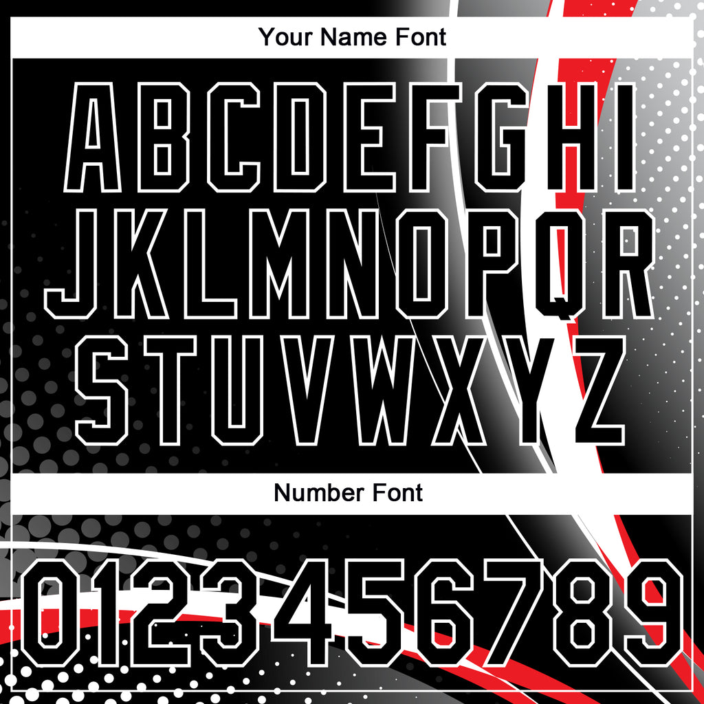 Custom Stitched Red Black-White 3D Pattern Design Wolf Sports Pullover Sweatshirt Hoodie