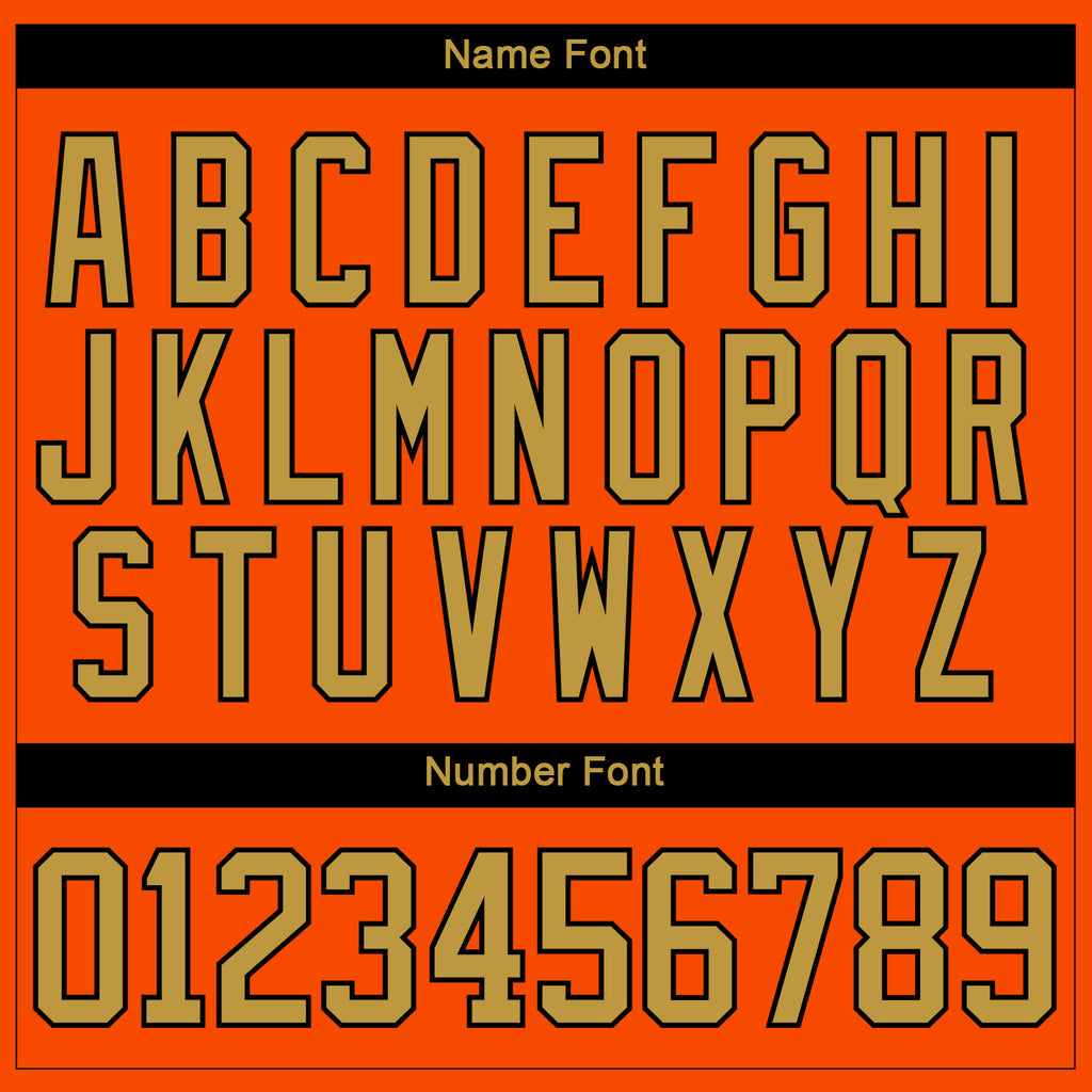 Custom Orange Old Gold-Black 3D Pattern Fragment Art Hockey Lace Neck Jersey