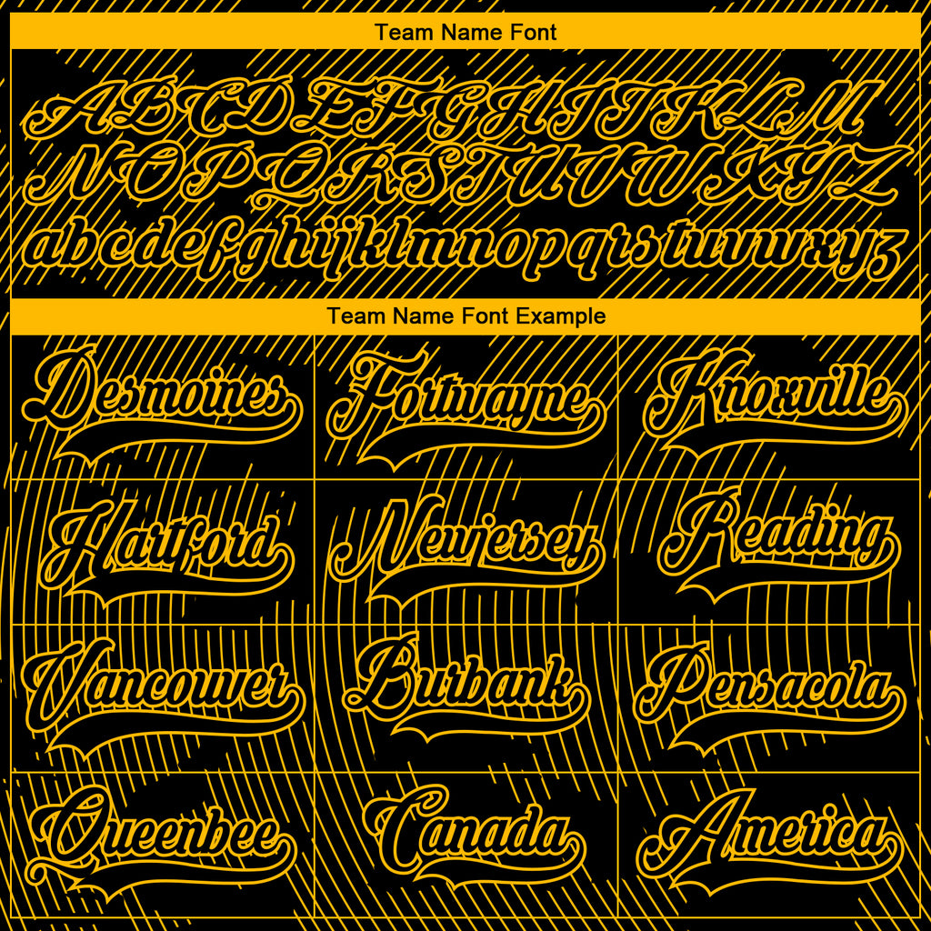 Custom Black Gold-White 3D Pattern Curve Lines Hockey Lace Neck Jersey