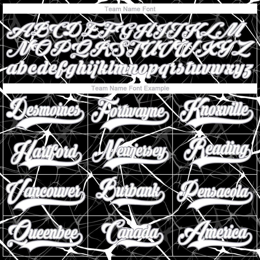 Custom Black White-Gray 3D Pattern Abstract Network Hockey Lace Neck Jersey