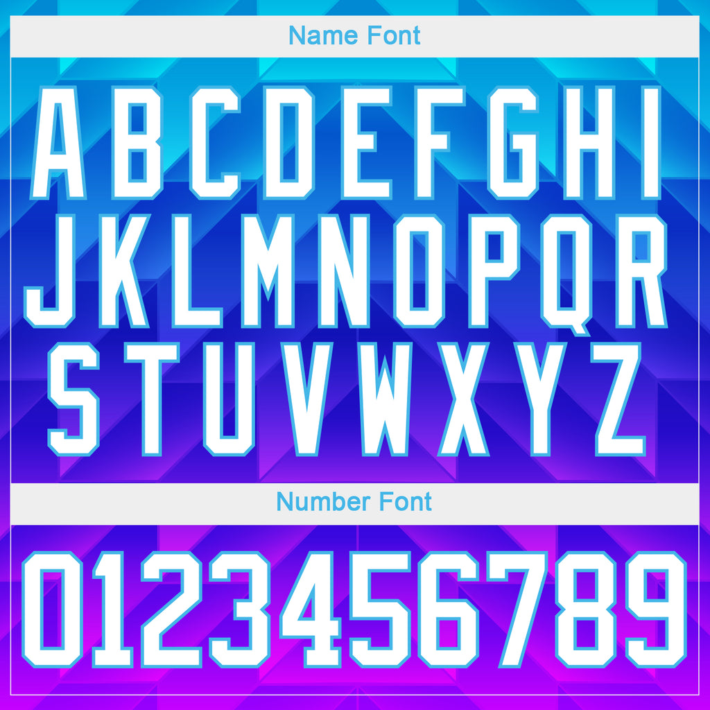 Custom Blue White Sky Blue-Purple 3D Pattern Gradient Geometric Shape Hockey Lace Neck Jersey