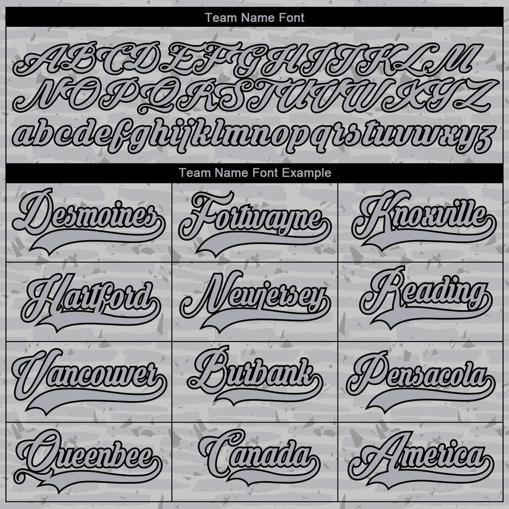 Custom Gray Black-White 3D Pattern Fragment Art Hockey Lace Neck Jersey