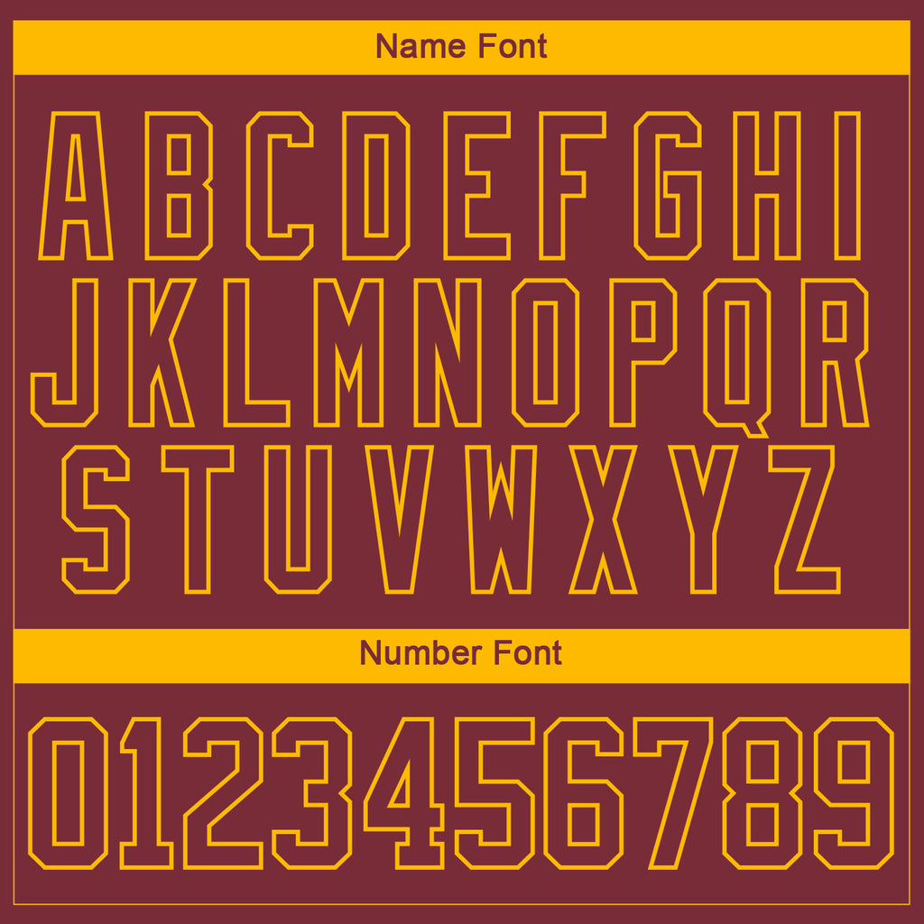 Custom Burgundy Gold-White 3D Pattern Abstract Shape Hockey Lace Neck Jersey