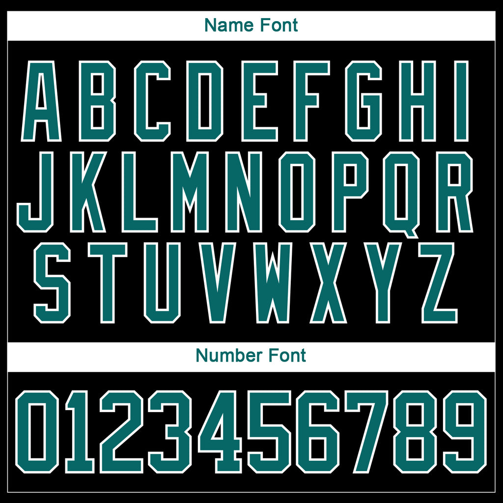 Custom Black Teal-White 3D Pattern Abstract Shape Hockey Lace Neck Jersey