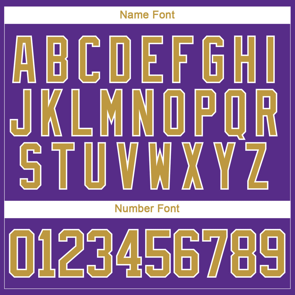 Custom Purple Old Gold-White 3D Pattern Abstract Shape Hockey Lace Neck Jersey