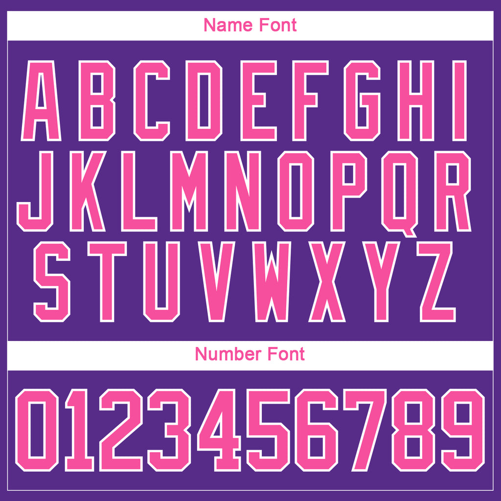 Custom Purple Pink-White 3D Pattern Abstract Shape Hockey Lace Neck Jersey