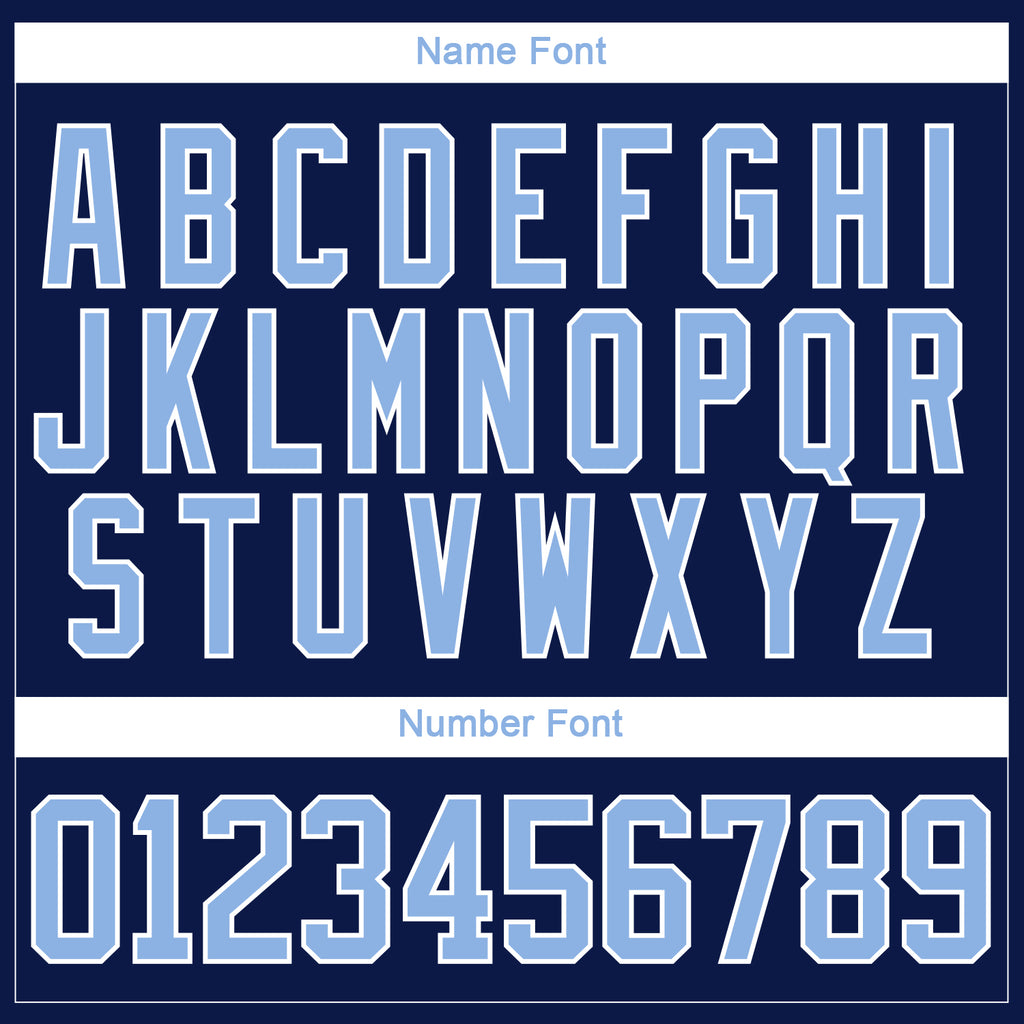 Custom Navy Light Blue-White 3D Pattern Abstract Shape Hockey Lace Neck Jersey