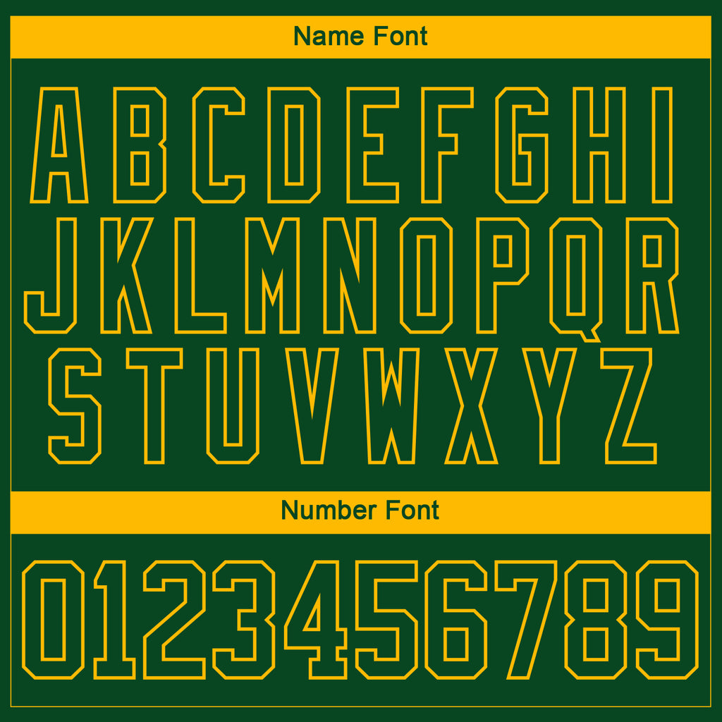 Custom Green Gold-White 3D Pattern Abstract Shape Hockey Lace Neck Jersey