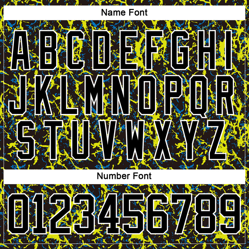 Custom Black Green White 3D Pattern Abstract Hockey Lace Neck Jersey