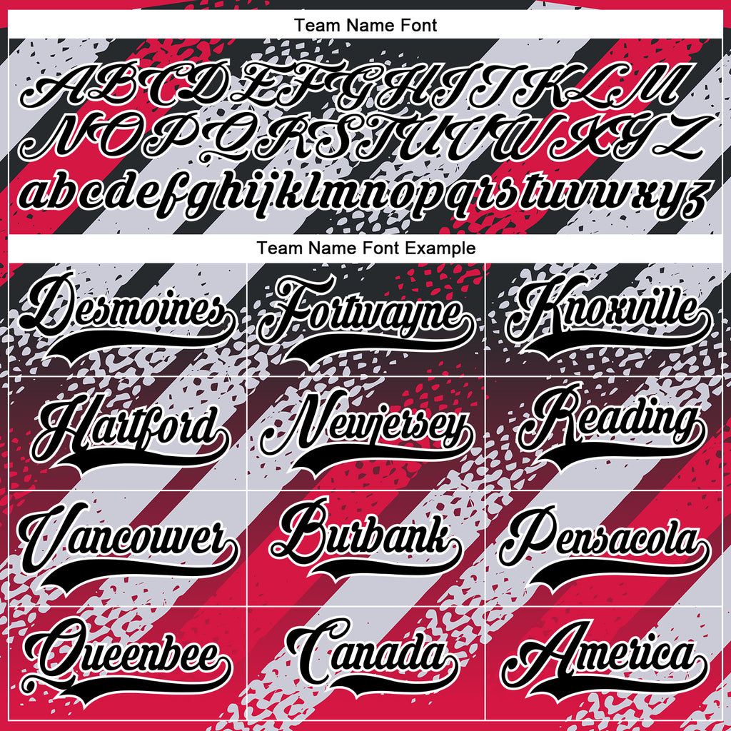 Custom Black Red-White 3D Pattern Cyber Mecha E-sport Hockey Jersey