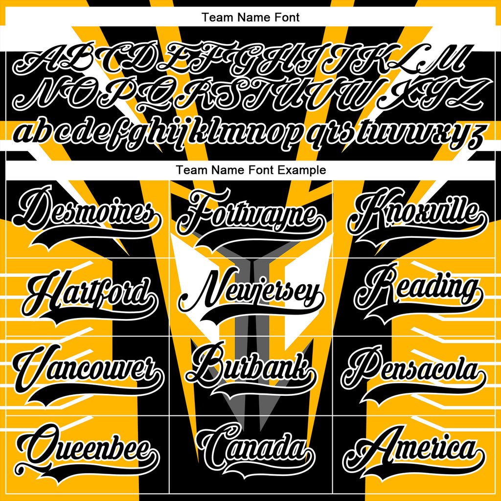 Custom Black Gold Brown-White 3D Pattern Cyber Mecha E-sport Hockey Jersey