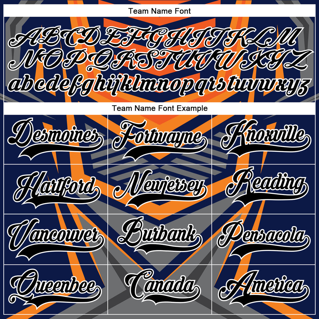 Custom Gray Black Orange-White 3D Pattern Cyber Mecha E-sport Hockey Jersey