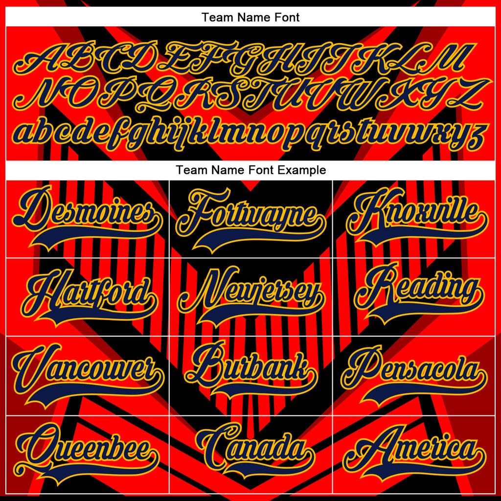 Custom Orange Navy Black-Gold 3D Pattern Cyber Mecha E-sport Hockey Jersey