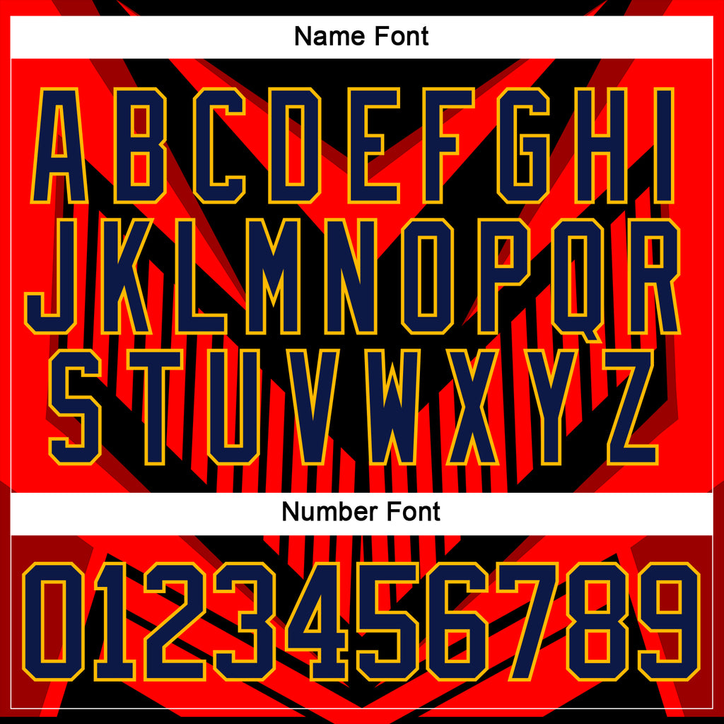 Custom Orange Navy Black-Gold 3D Pattern Cyber Mecha E-sport Hockey Jersey