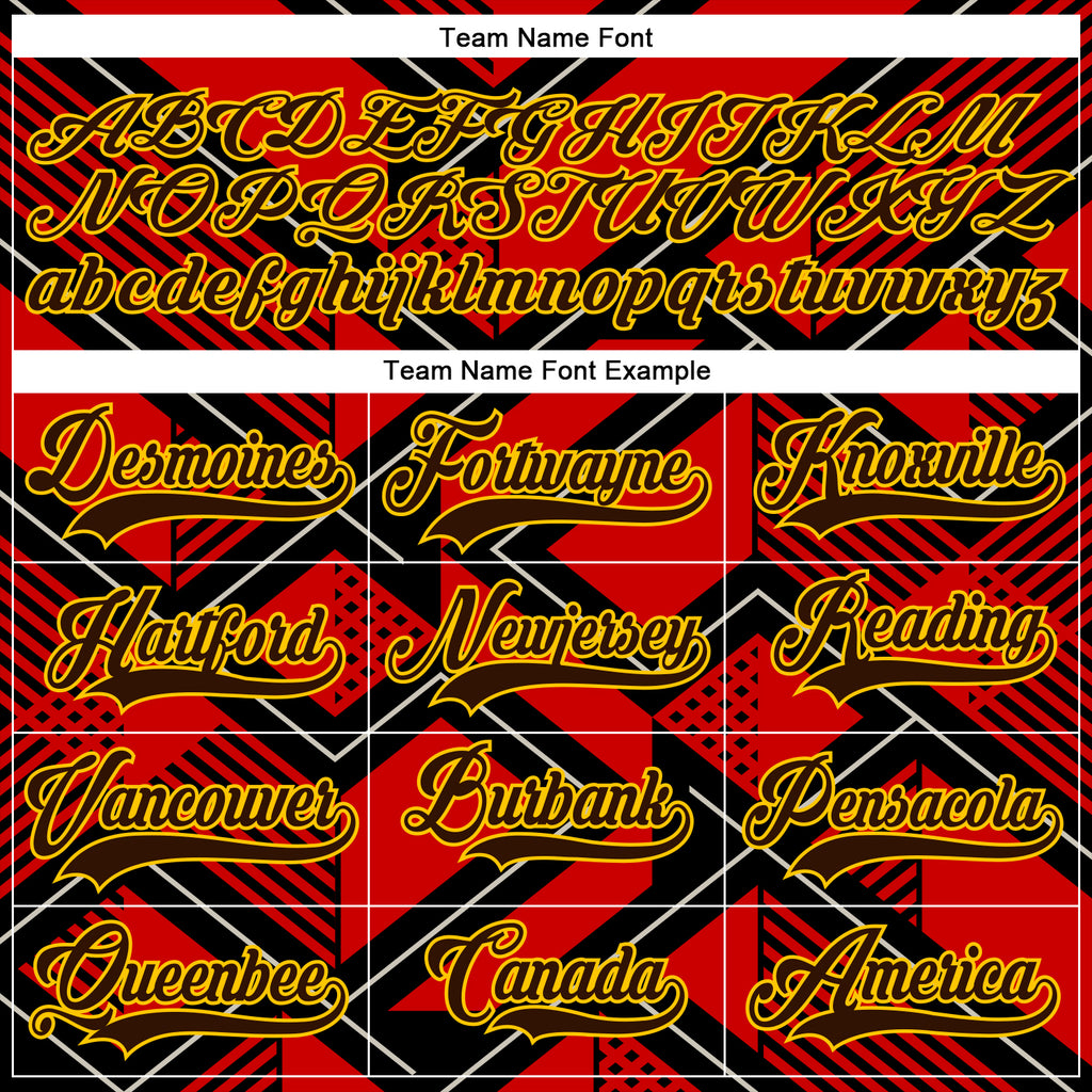 Custom Orange Brown Black Navy Yellow-White 3D Pattern Cyber Mecha E-sport Hockey Jersey