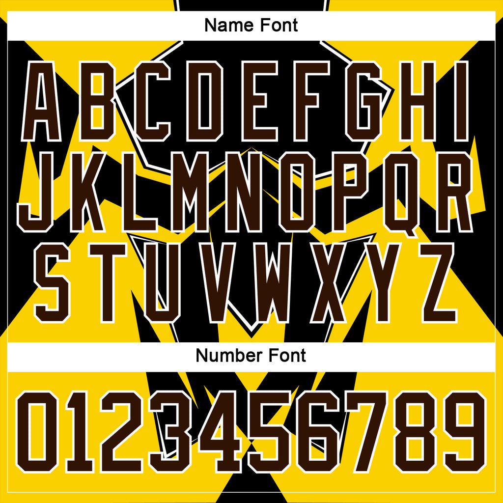 Custom Black Brown Yellow-White 3D Pattern Cyber Mecha E-sport Hockey Jersey