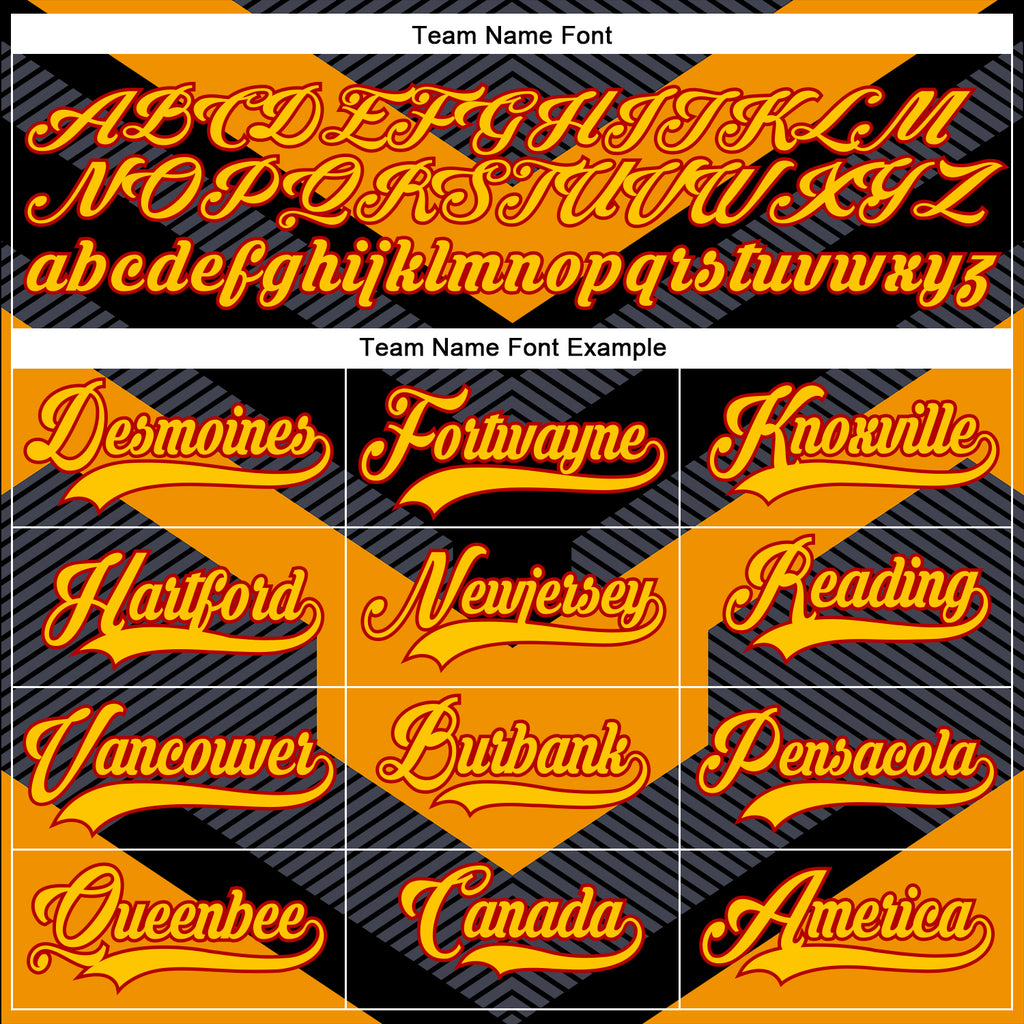 Custom Black Yellow Gray Royal Red-White 3D Pattern Cyber Mecha E-sport Hockey Jersey