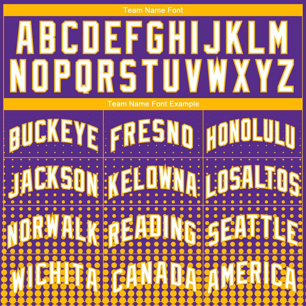 Custom Purple Gold-White Halftone Authentic City Edition Basketball Jersey
