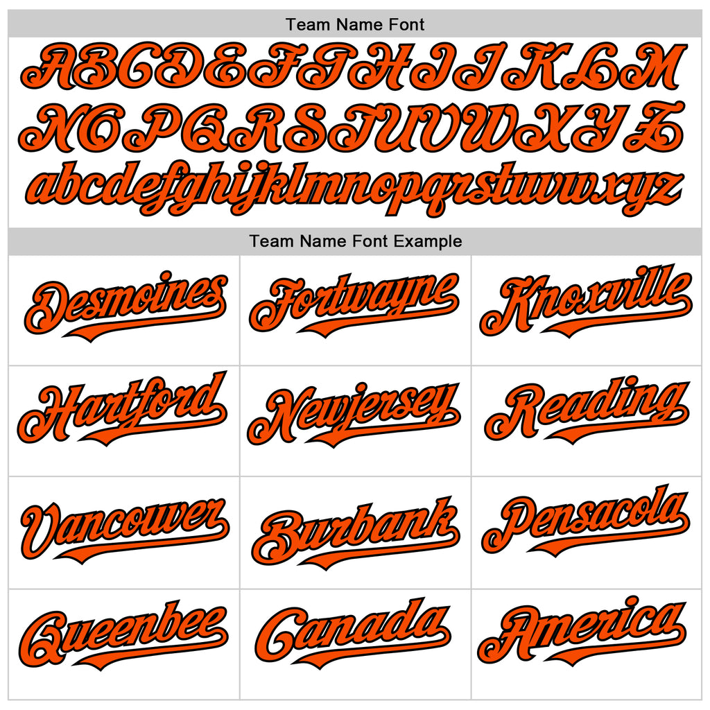 Custom White Orange-Black Line Authentic Baseball Jersey